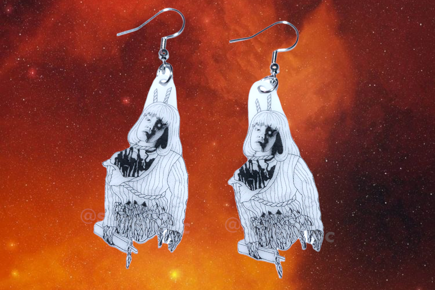 (READY TO SHIP) Halloween Horror Stylized Earrings (Collaboration with Kate Graves)