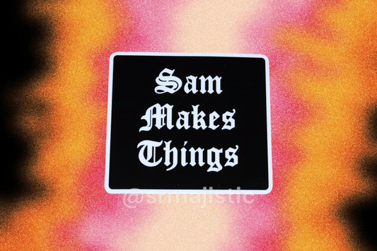 Sam Makes Things Logo Bumper Sticker