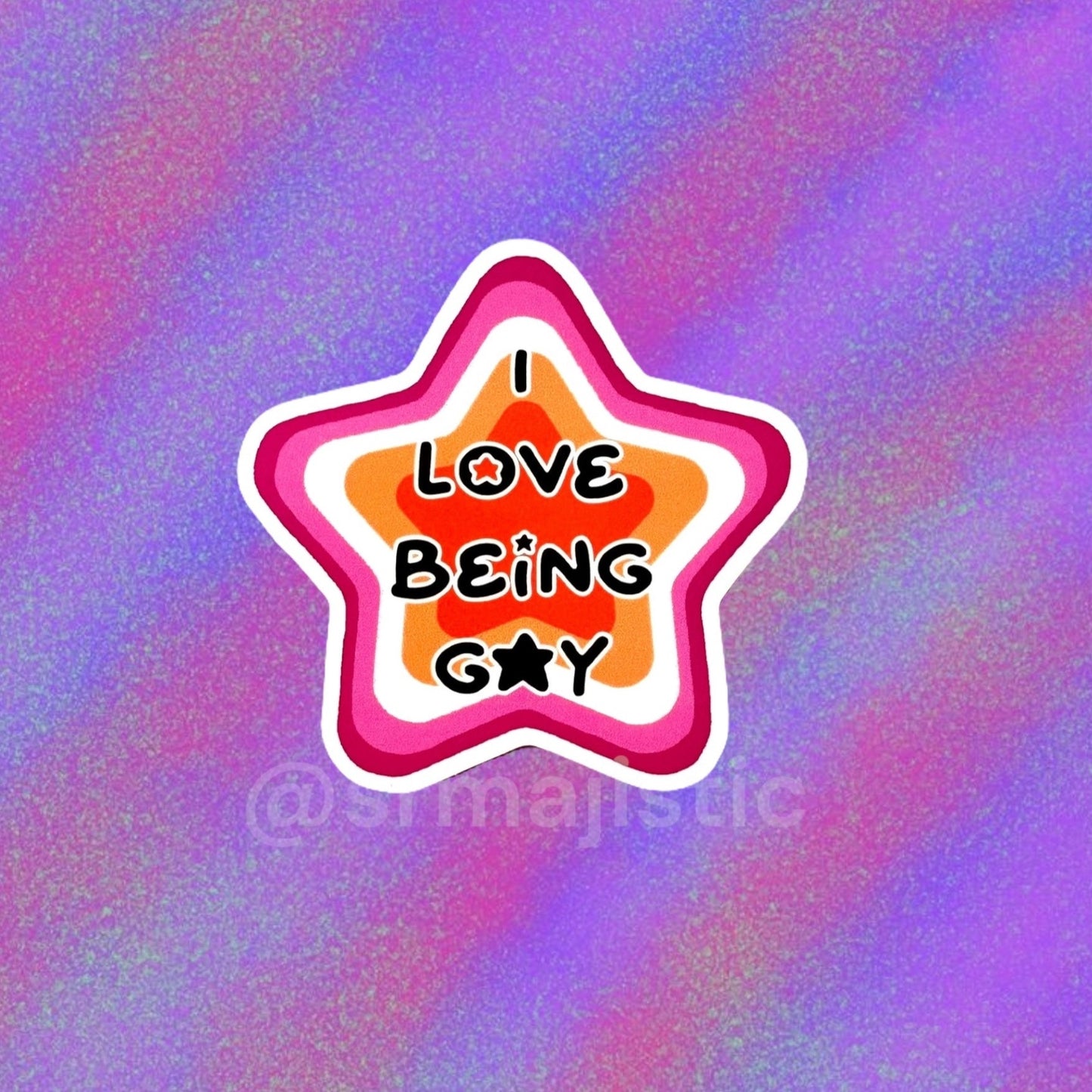 I Love Being Gay Various Pride Star Bumper Stickers!