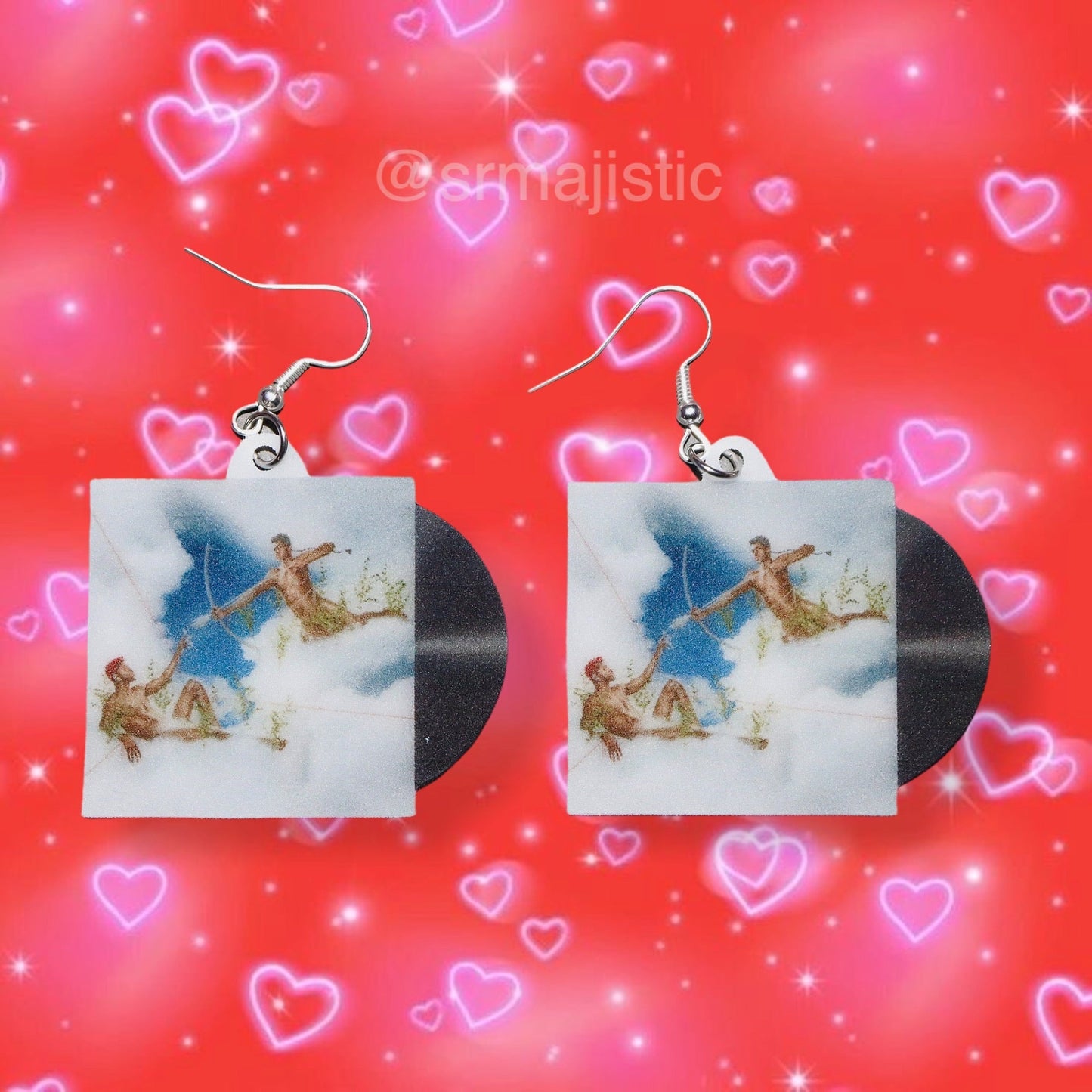 (READY TO SHIP) Lil Nas X Montero / Call Me by Your Name Vinyl Single Handmade Earrings!