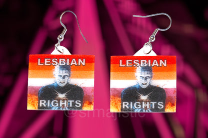 Hellraiser Pinhead Collection of Flaming Pride Flags Handmade Earrings!