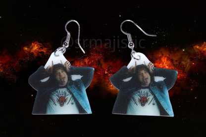 (READY TO SHIP) Stranger Things Eddie Munson Character Handmade Earrings!