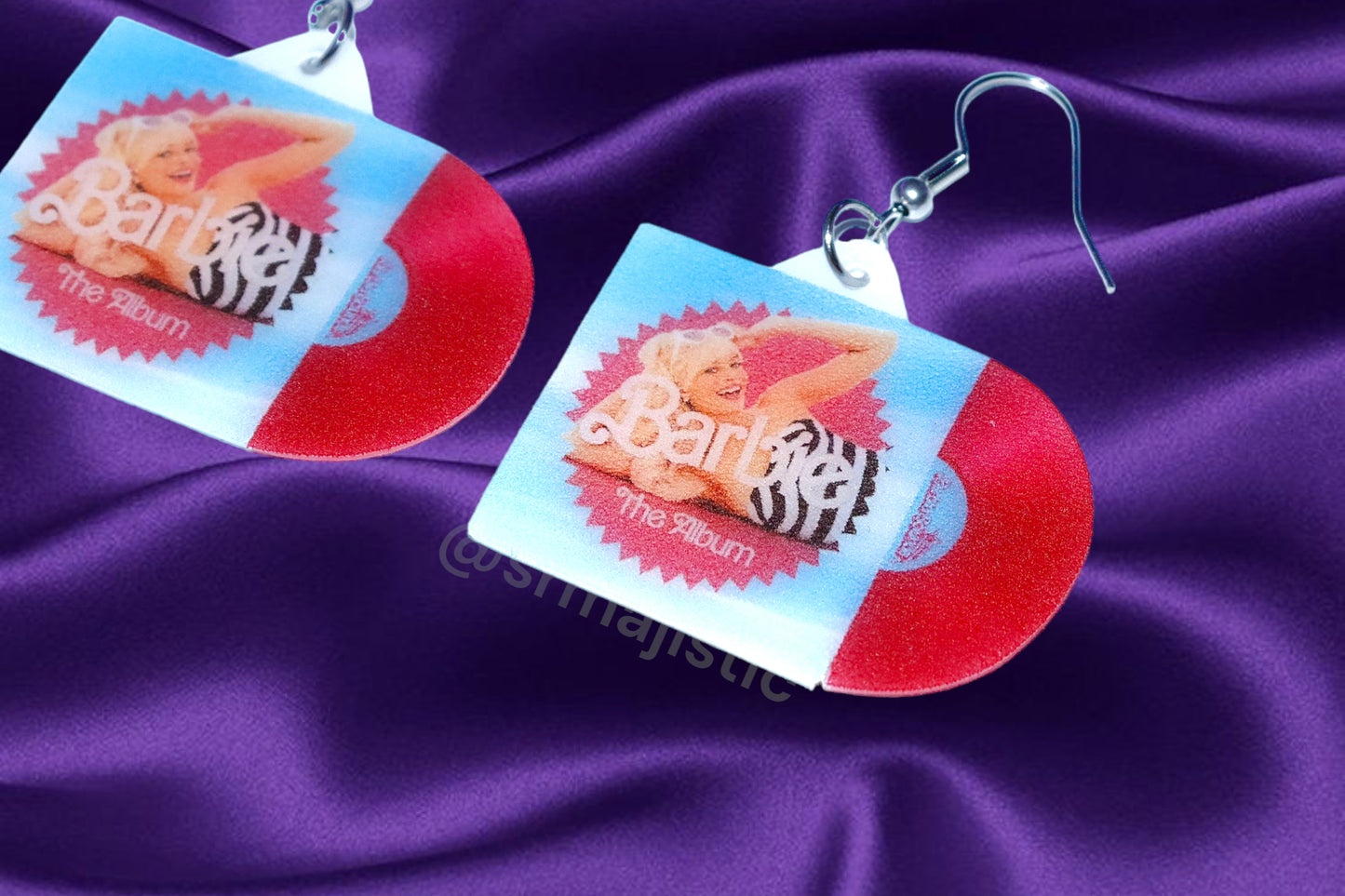 Barbie Movie Soundtrack Vinyl Album Handmade Earrings!