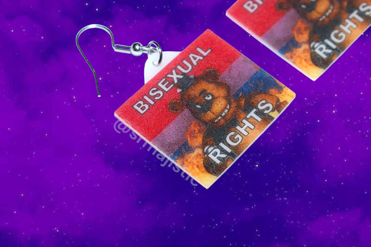 (READY TO SHIP) 5 Nights at Freddy’s Collection of Flaming Pride Flags Handmade Earrings!