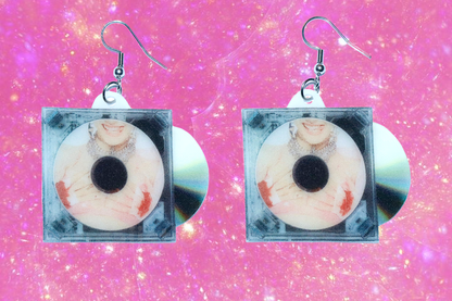 (READY TO SHIP) Chloe Moriondo Suckerpunch Vinyl Album Handmade Earrings!