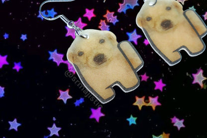 Among Us Jotchua Puppy Dog Meme Funny Handmade Earrings!