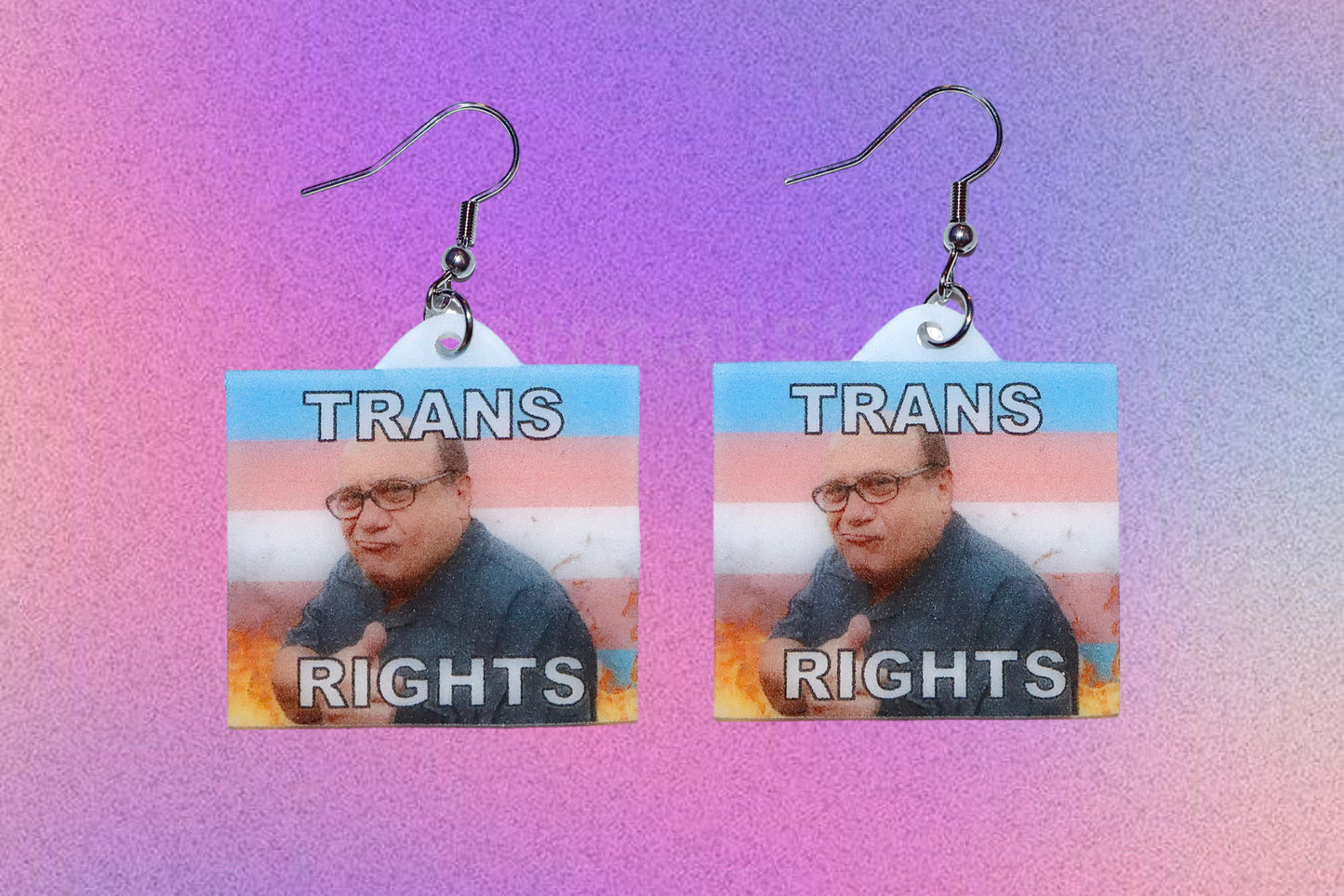 Danny DeVito Collection of Flaming Pride Flags Handmade Earrings!