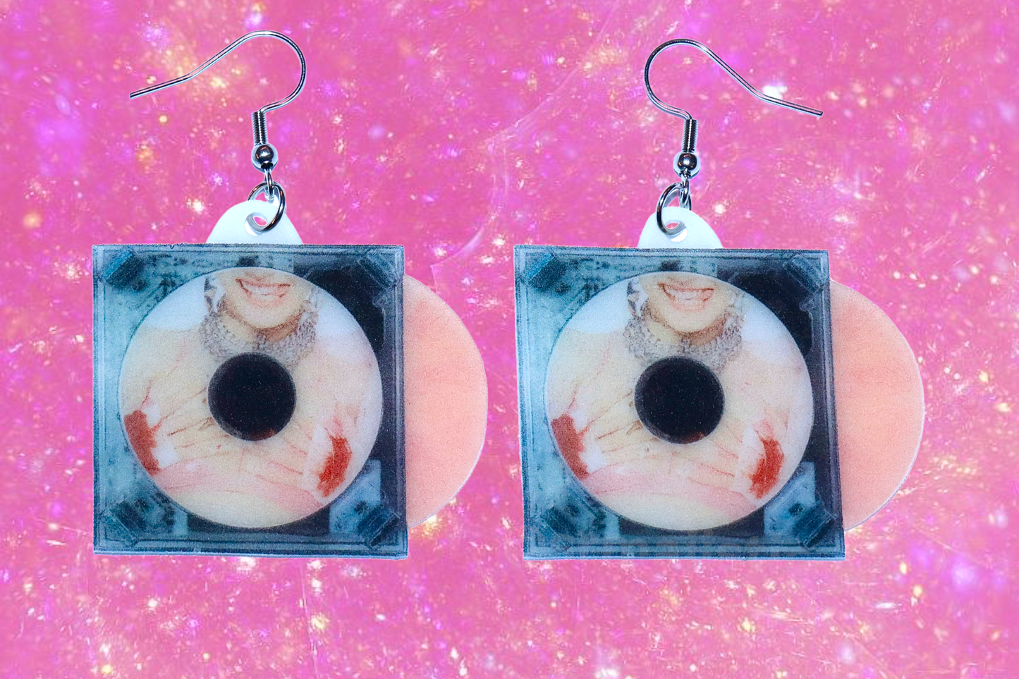 (READY TO SHIP) Chloe Moriondo Suckerpunch Vinyl Album Handmade Earrings!