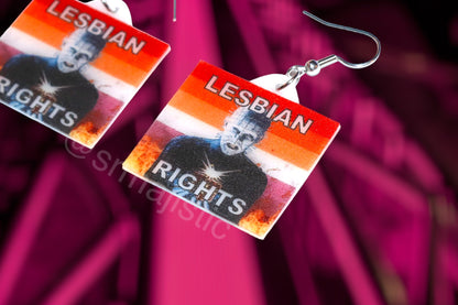 (READY TO SHIP) Hellraiser Pinhead Collection of Flaming Pride Flags Handmade Earrings!