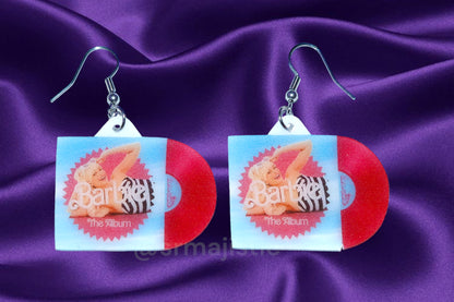 Barbie Movie Soundtrack Vinyl Album Handmade Earrings!