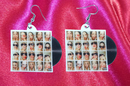 (READY TO SHIP) Sizzy Rocket Live Laugh Love Vinyl Album Handmade Earrings!