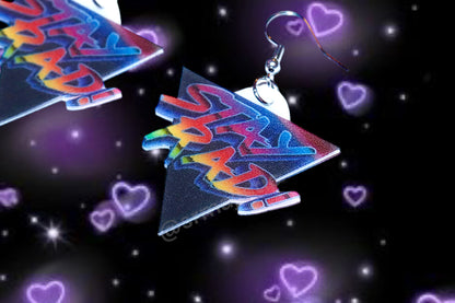 (READY TO SHIP) Stay Rad Vaporwave 80’s Aesthetic Handmade Earrings!