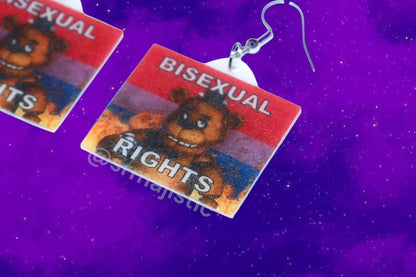 (READY TO SHIP) 5 Nights at Freddy’s Collection of Flaming Pride Flags Handmade Earrings!