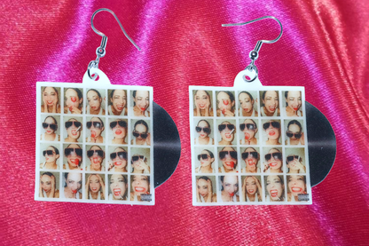 (READY TO SHIP) Sizzy Rocket Live Laugh Love Vinyl Album Handmade Earrings!