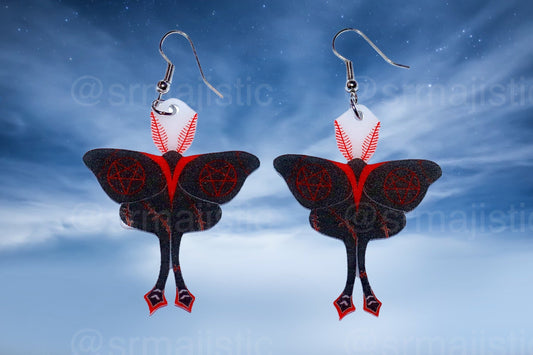 (READY TO SHIP) Dark Goth Creature Handmade Earrings (collaboration with @saltnox)