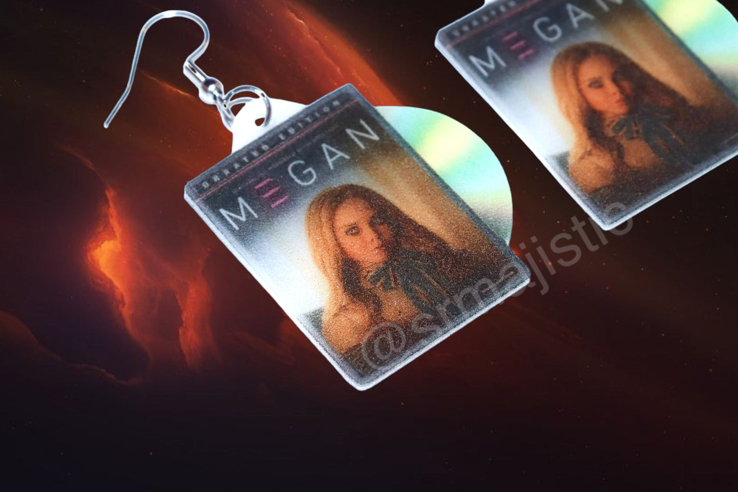 (READY TO SHIP) M3gan/Megan (2022) DVD 2D detailed Handmade Earrings!