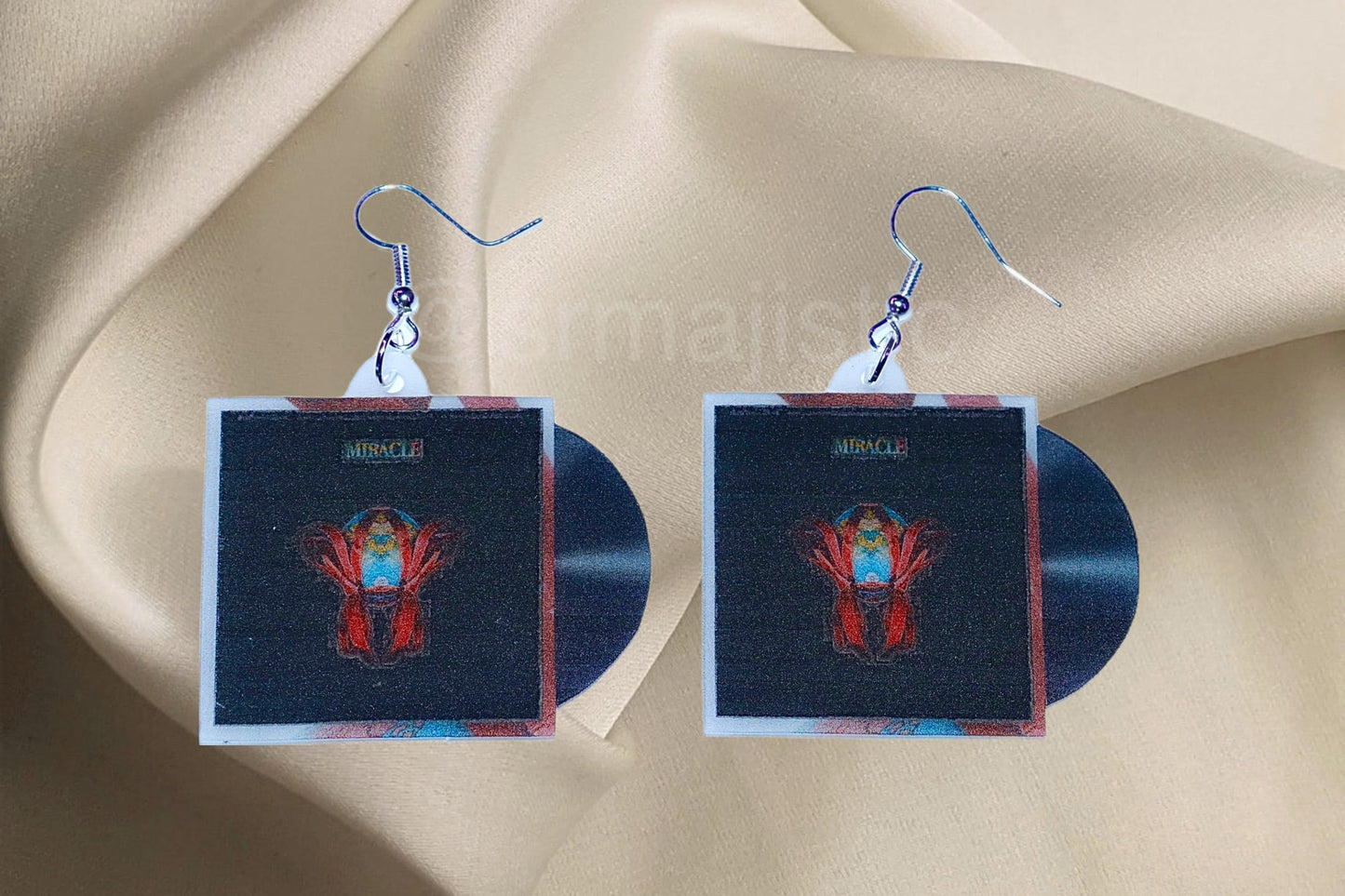 (READY TO SHIP) Briston Maroney Miracle Vinyl Album EP Handmade Earrings!