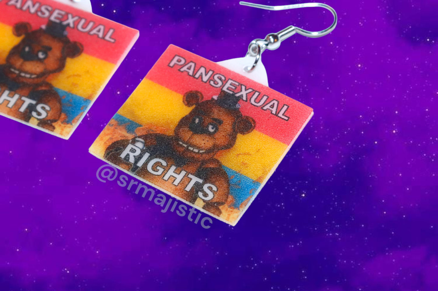 (READY TO SHIP) 5 Nights at Freddy’s Collection of Flaming Pride Flags Handmade Earrings!