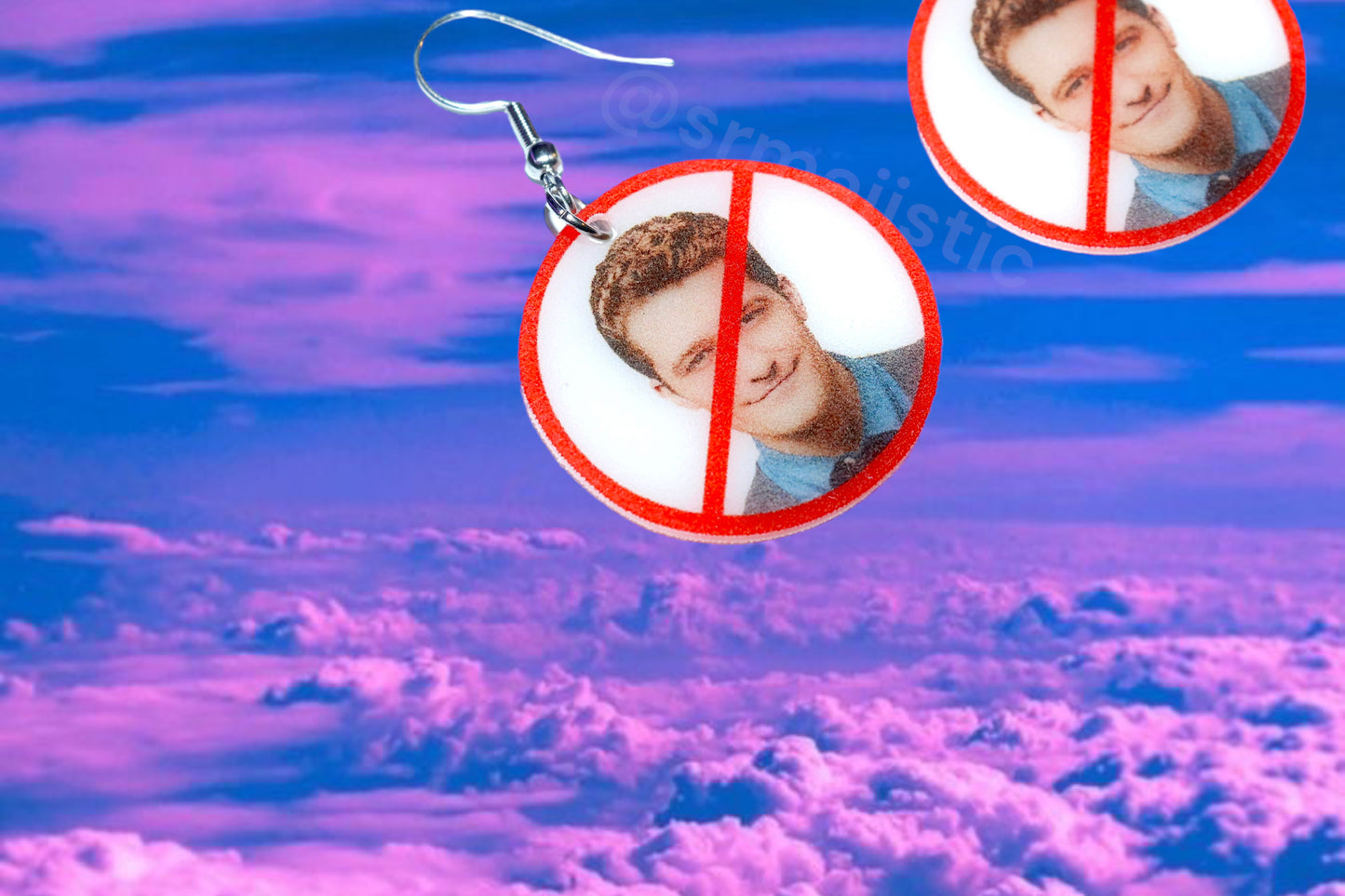 I Hate Will Schuester ‘No’ Symbol Glee Funny Meme Handmade Earrings!