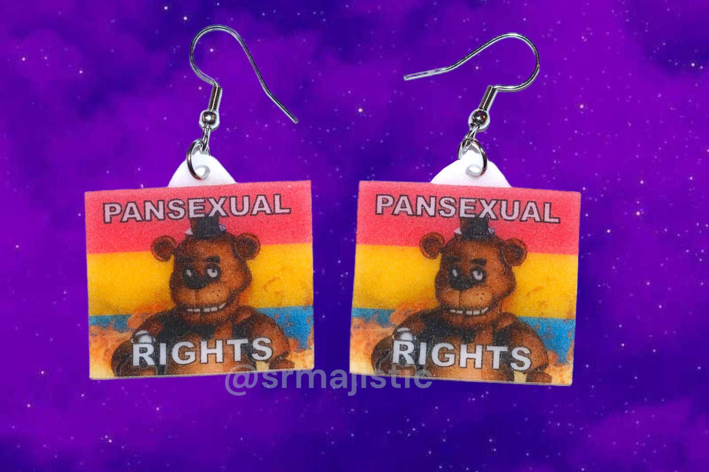 (READY TO SHIP) 5 Nights at Freddy’s Collection of Flaming Pride Flags Handmade Earrings!