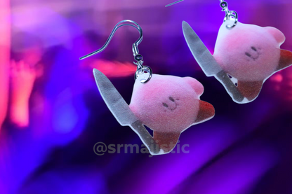 (READY TO SHIP) Kirby with a Knife Meme Handmade Earrings!