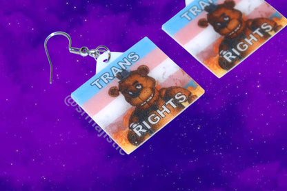 (READY TO SHIP) 5 Nights at Freddy’s Collection of Flaming Pride Flags Handmade Earrings!