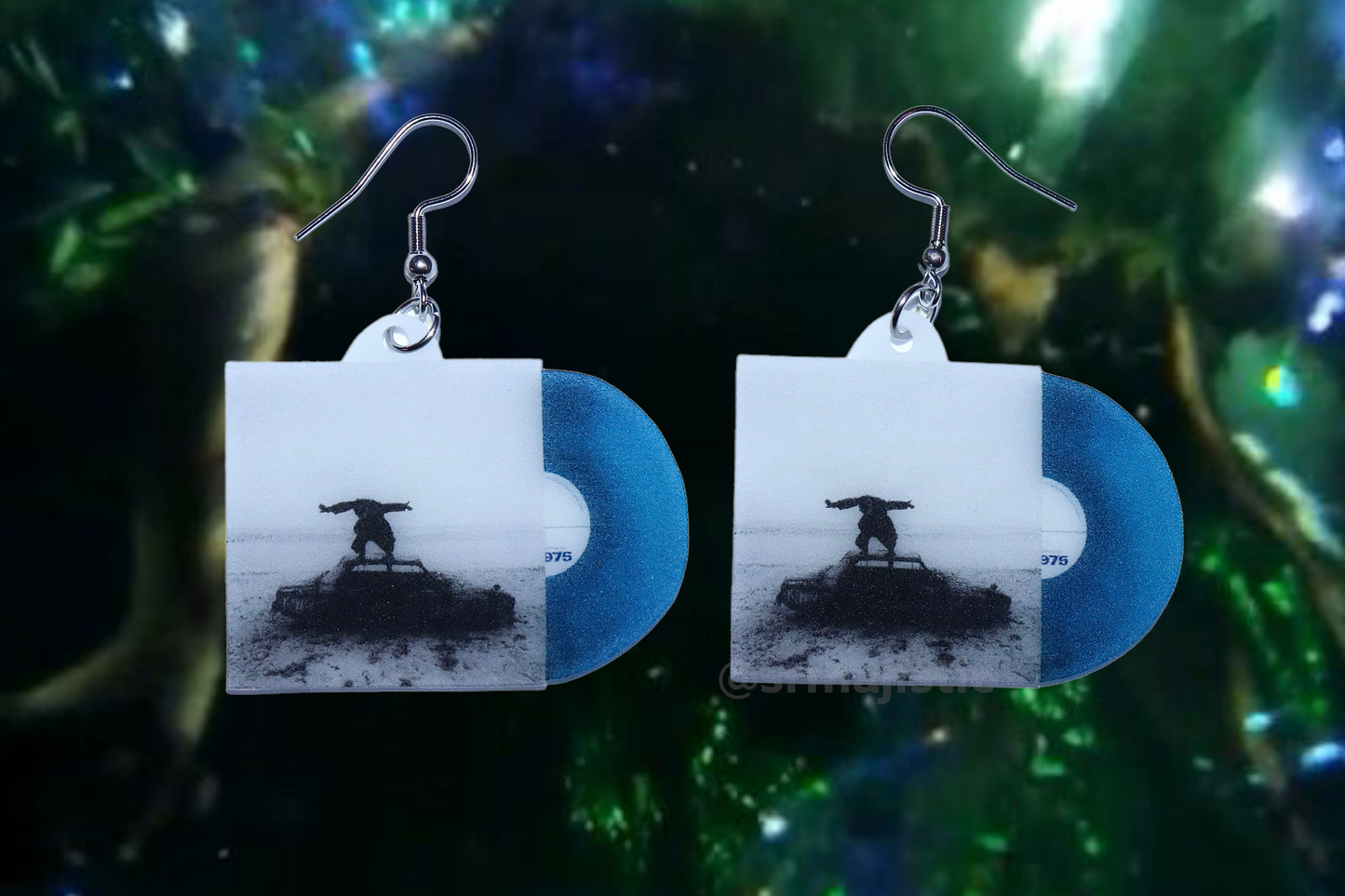 (READY TO SHIP) The 1975 Being Funny in a Foreign Language Vinyl Album Handmade Earrings!