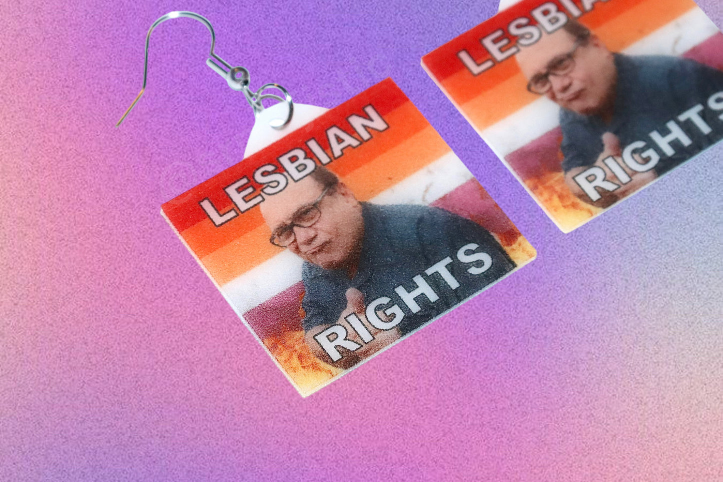 Danny DeVito Collection of Flaming Pride Flags Handmade Earrings!