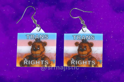 (READY TO SHIP) 5 Nights at Freddy’s Collection of Flaming Pride Flags Handmade Earrings!