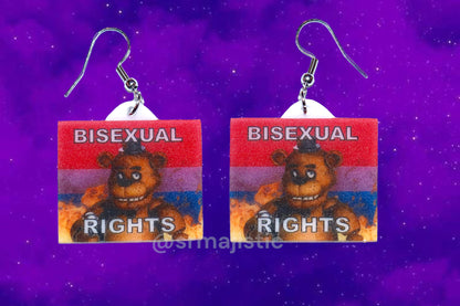 (READY TO SHIP) 5 Nights at Freddy’s Collection of Flaming Pride Flags Handmade Earrings!