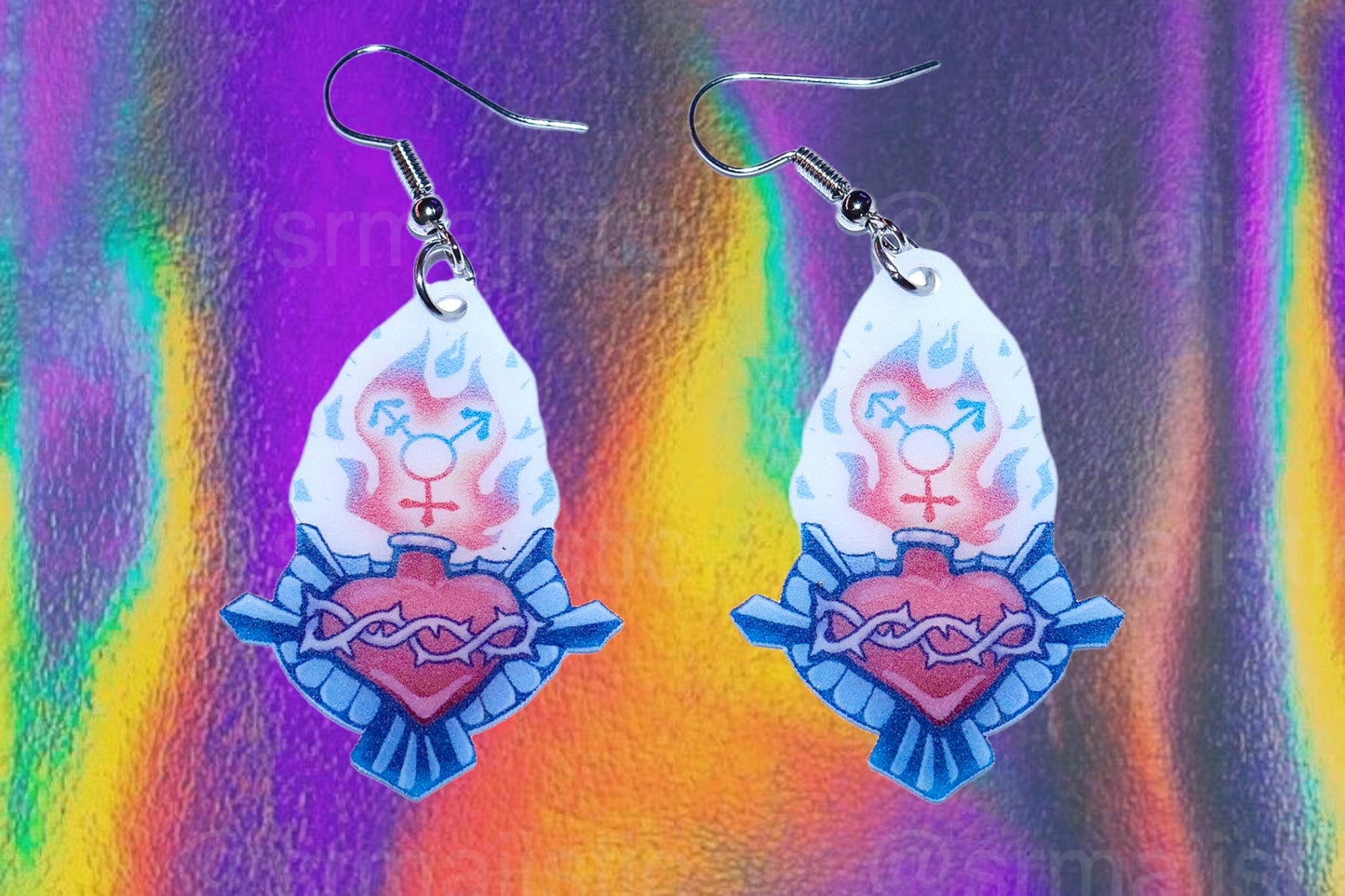 Alternative Pride Stylized Handmade Earrings (collaboration with @saltnox)