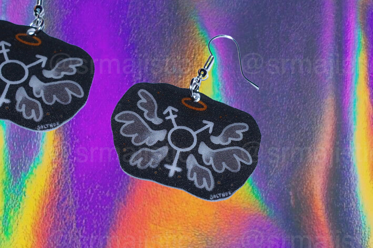 Alternative Pride Stylized Handmade Earrings (collaboration with @saltnox)