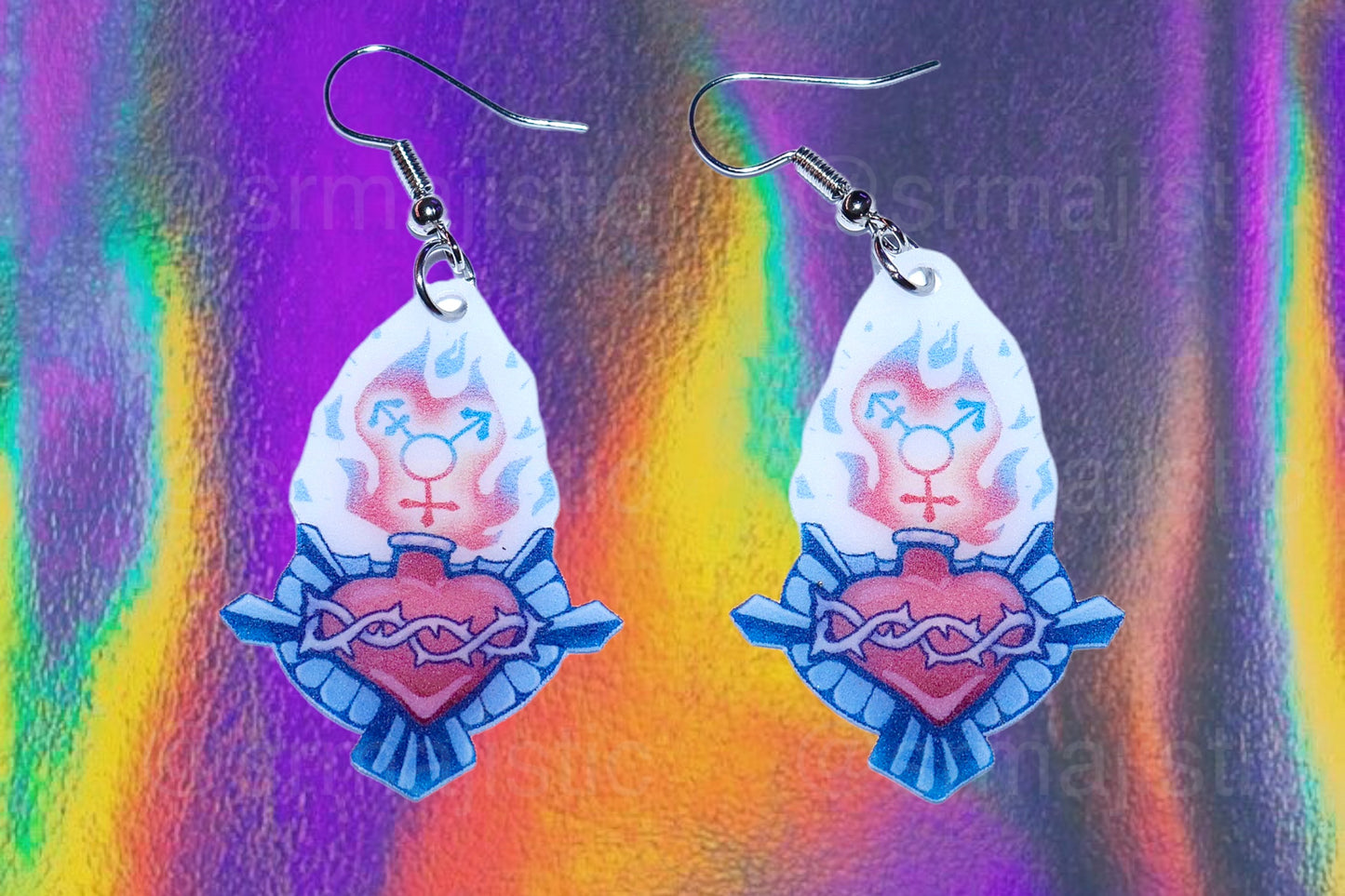 Alternative Pride Stylized Handmade Earrings (collaboration with @saltnox)