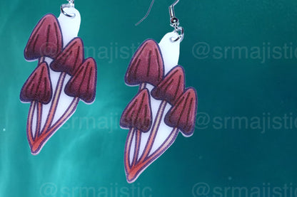 Cute Little Mushroom Handmade Earrings (collaboration with @saltnox)