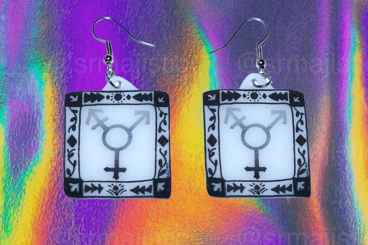 Alternative Pride Stylized Handmade Earrings (collaboration with @saltnox)