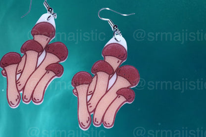 Cute Little Mushroom Handmade Earrings (collaboration with @saltnox)