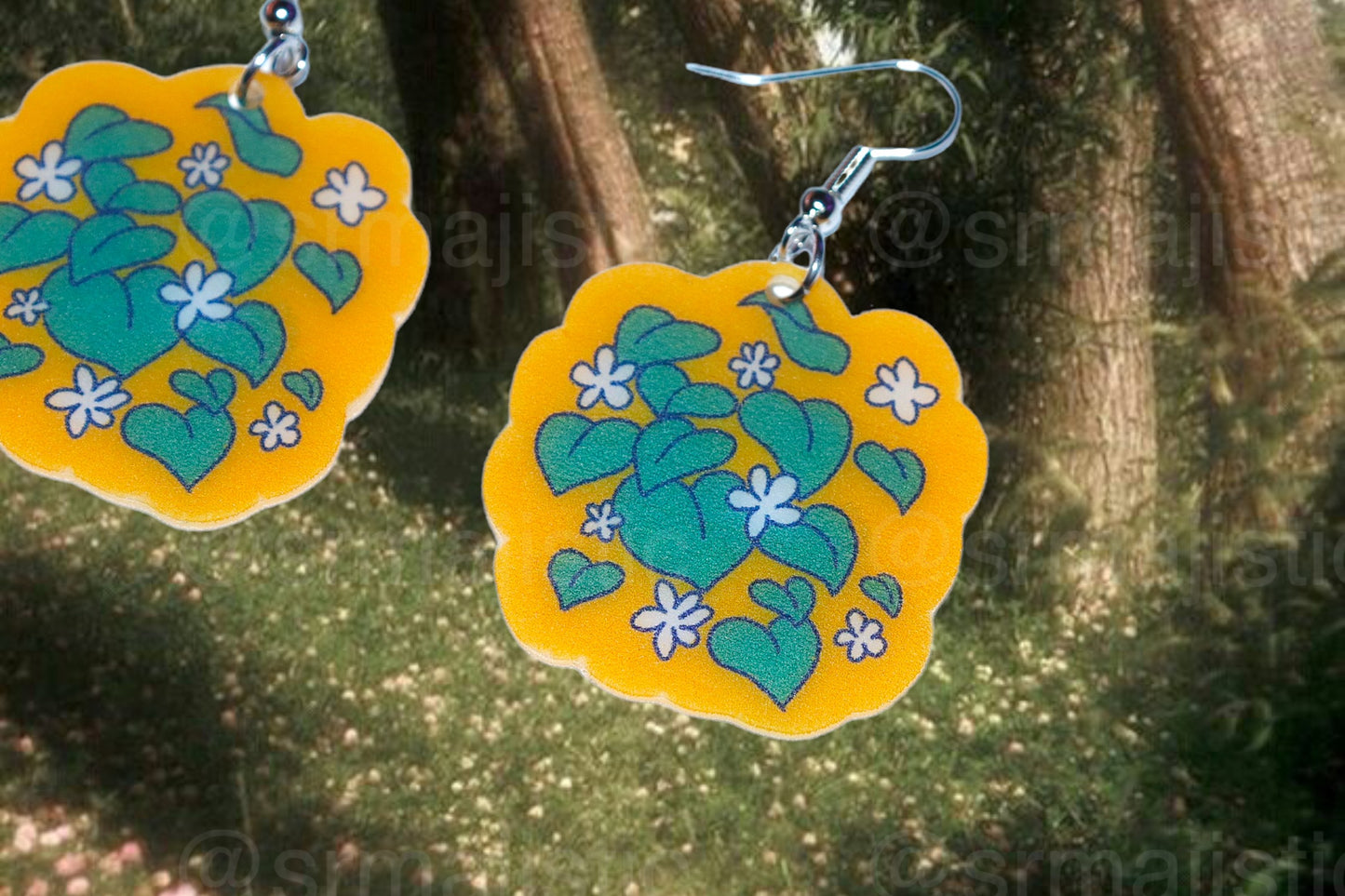 Cute Cottagecore Forest Themed Handmade Earrings (collaboration with @saltnox)