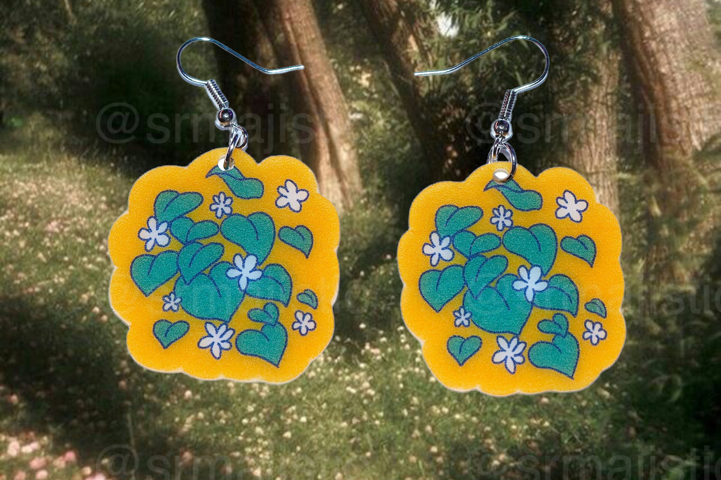 Cute Cottagecore Forest Themed Handmade Earrings (collaboration with @saltnox)