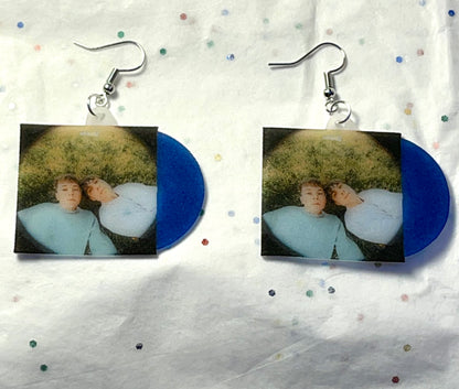 Joan Partly Cloudy Vinyl Album Handmade Earrings!