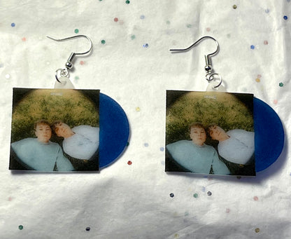 Joan Partly Cloudy Vinyl Album Handmade Earrings!