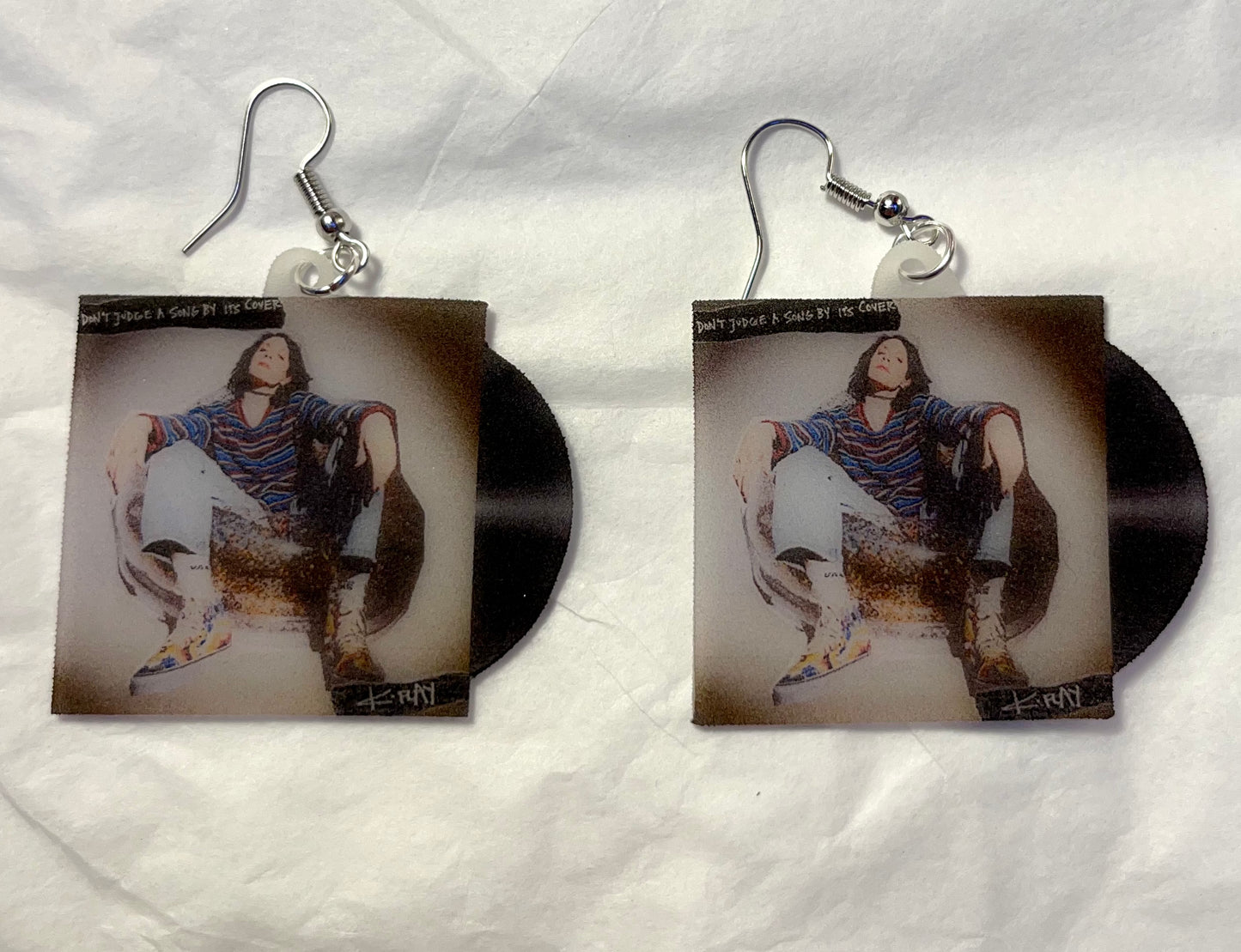 K. Flay Don't Judge a Song by its Cover Vinyl Album Handmade Earrings!