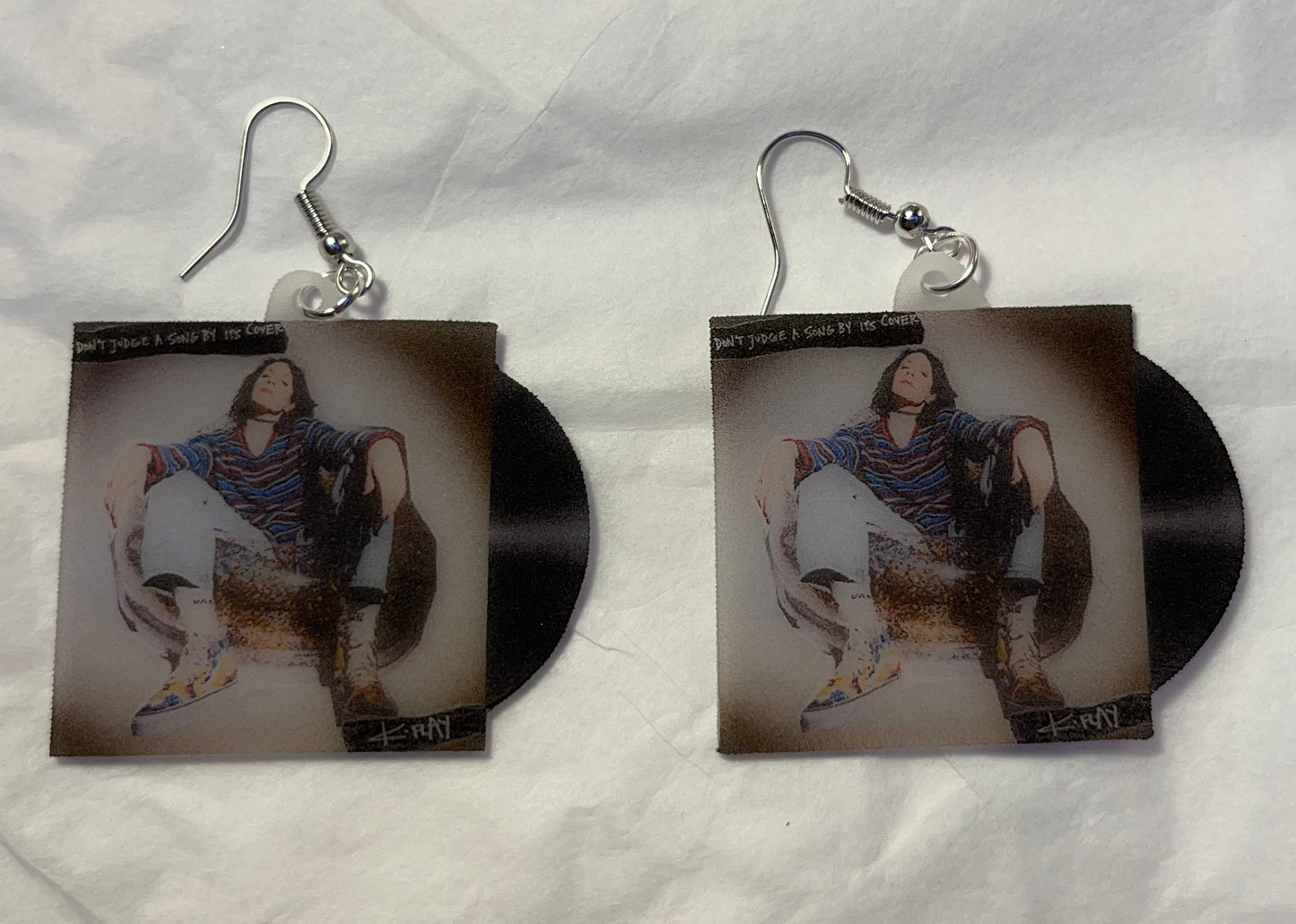 K. Flay Don't Judge a Song by its Cover Vinyl Album Handmade Earrings!