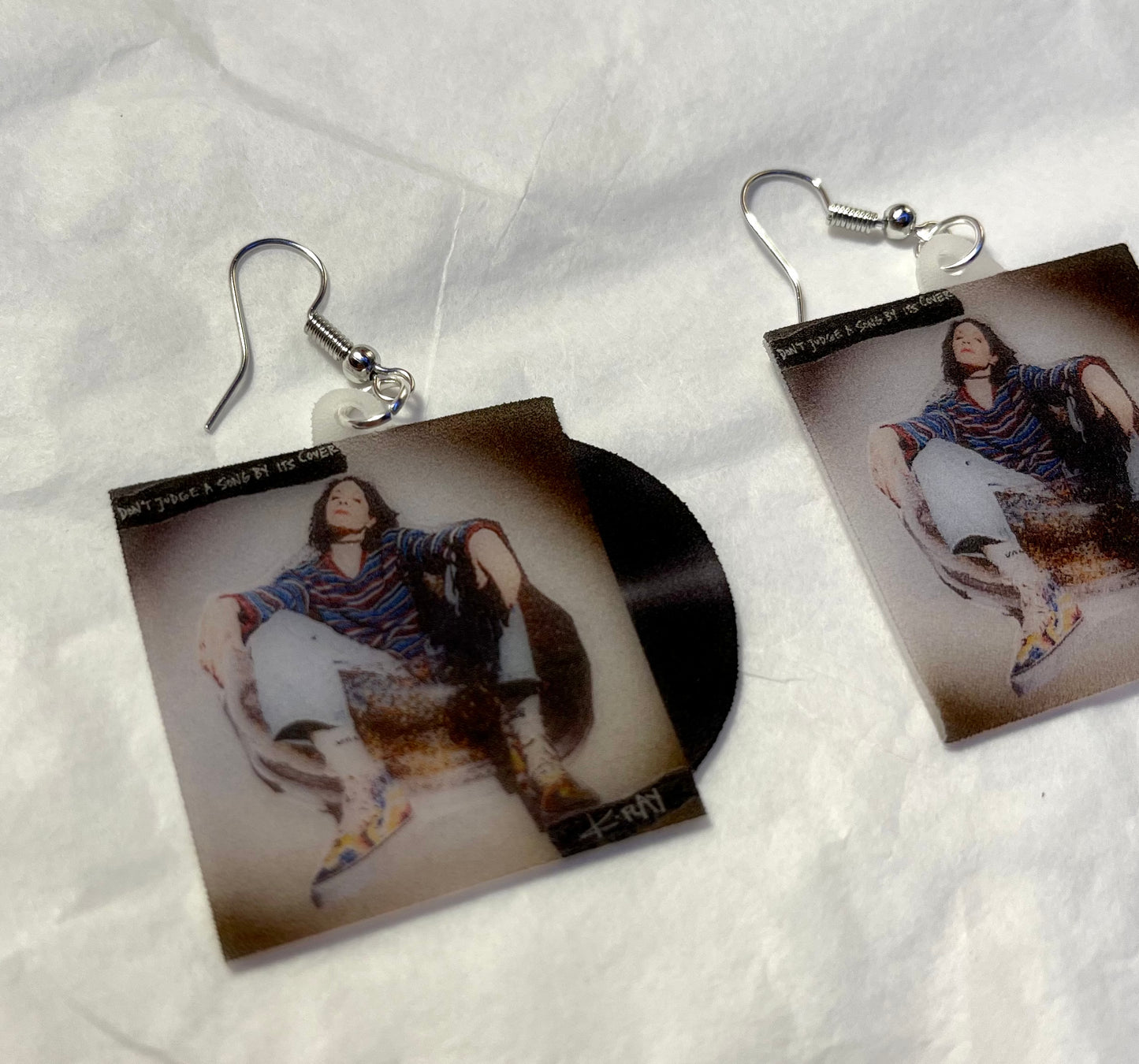 K. Flay Don't Judge a Song by its Cover Vinyl Album Handmade Earrings!