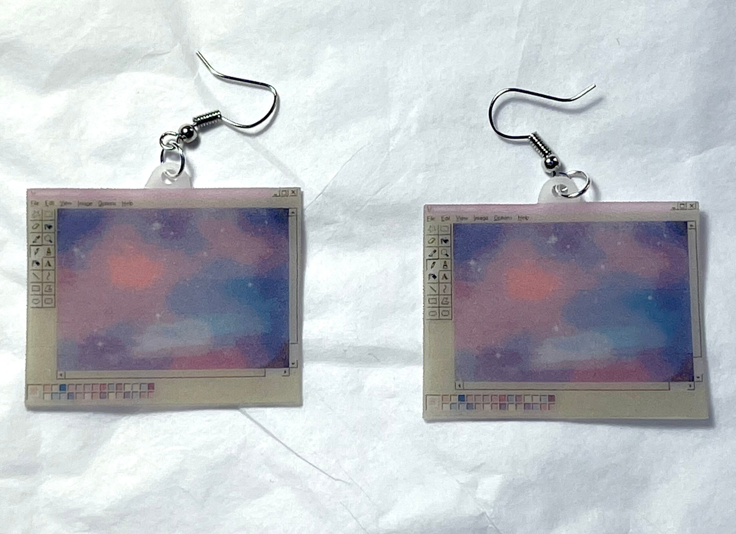 Microsoft Paint Aesthetic Vaporwave Handmade Earrings!