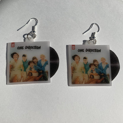 One Direction Up All Night Vinyl Album Handmade Earrings!