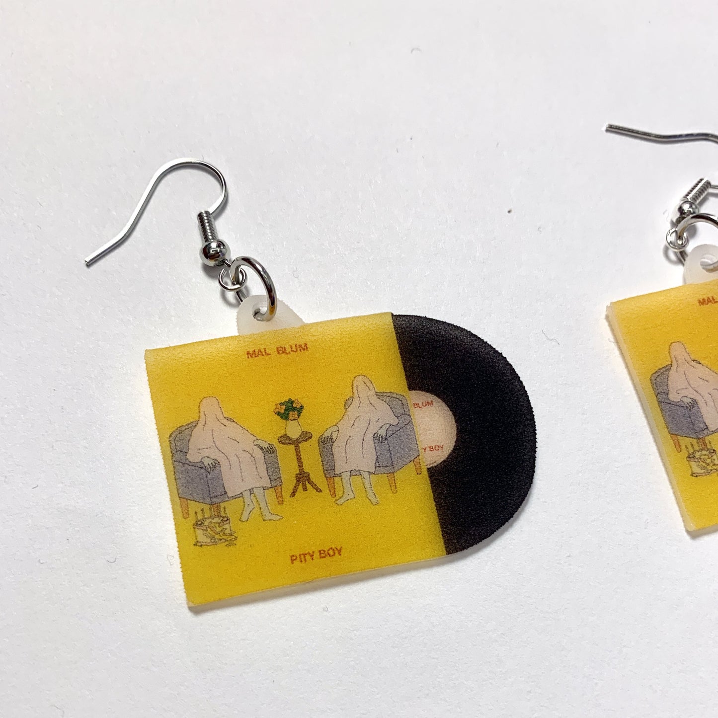 Mal Blum Pity Boy Vinyl Album Handmade Earrings!