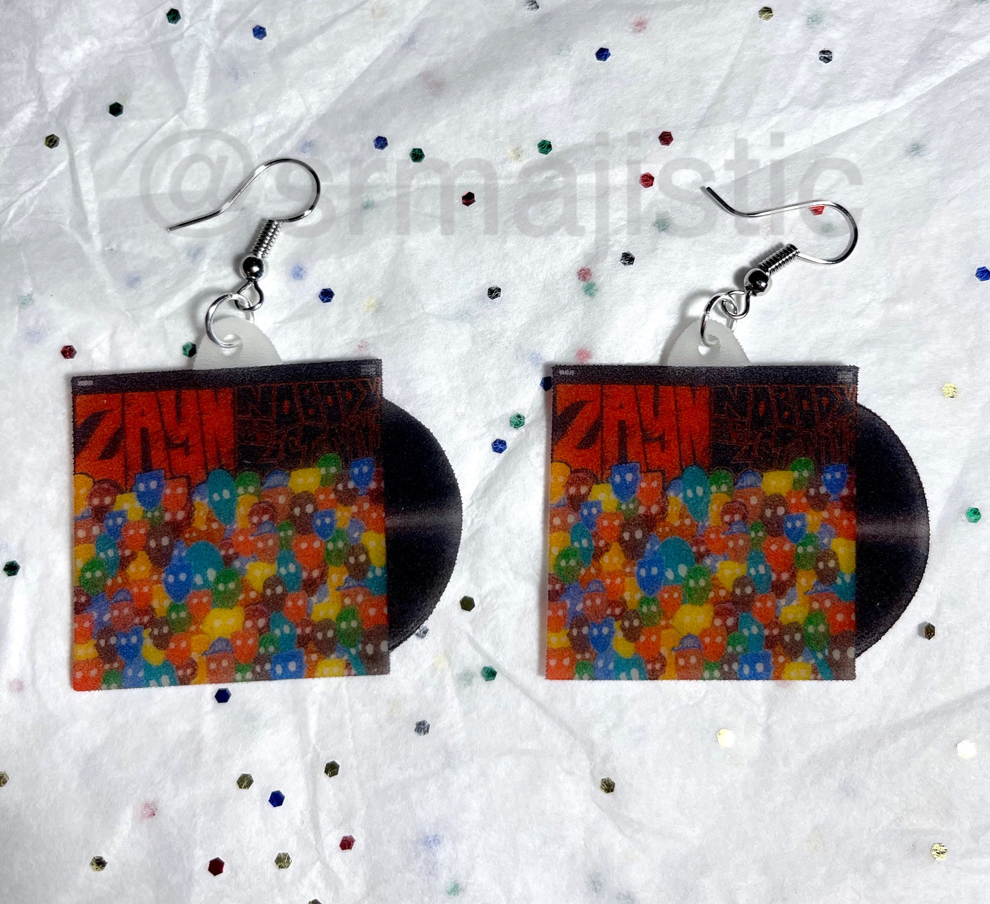 Zayn Nobody is Listening Vinyl Album Handmade Earrings!