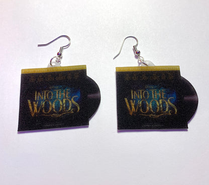 Into the Woods Movie Musical Soundtrack Vinyl Album Handmade Earrings!