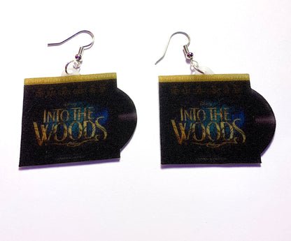 Into the Woods Movie Musical Soundtrack Vinyl Album Handmade Earrings!