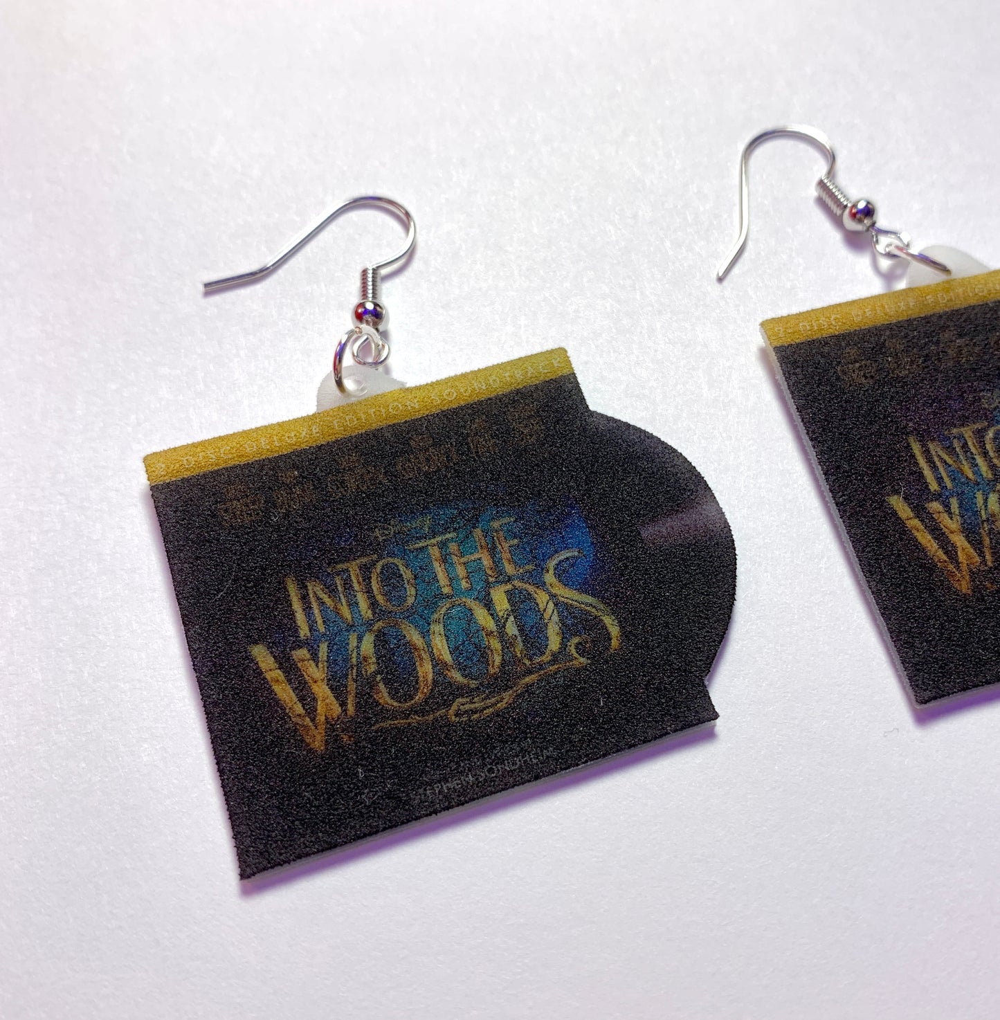 Into the Woods Movie Musical Soundtrack Vinyl Album Handmade Earrings!